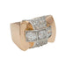 Ring 55 “Tank” ring in pink gold, platinum and diamonds. 58 Facettes 31204