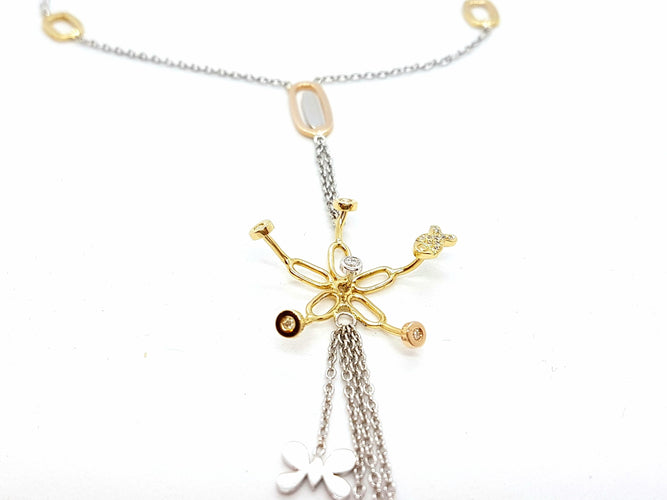 Collier Collier Or rose Diamant 58 Facettes 00657CN