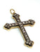 Pendentif Croix chrétienne orthodoxe Or jaune Argent Diamant 58 Facettes