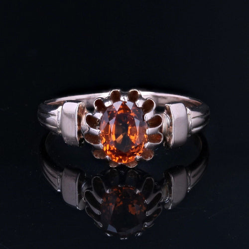 Bague 54 Bague ancienne grenat spessartite et or rose 58 Facettes 23-231