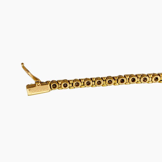 Bracelet Bracelet Cartier ligne en or jaune serti de diamants. 58 Facettes 31696