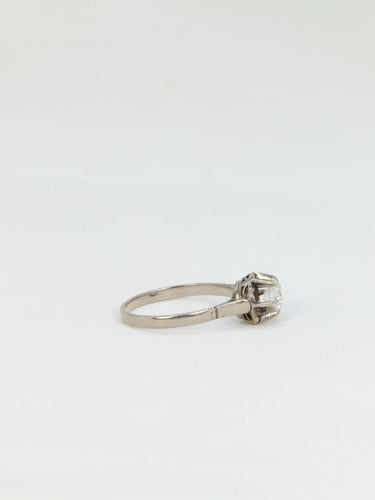 Bague Bague solitaire en or blanc et diamant 58 Facettes 686