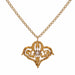 Collier Chaine ancienne et son pendentif arabesques et diamants taillés en rose 58 Facettes 23-351