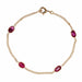 Bracelet Ruby bracelet and gold chain 58 Facettes 23-177