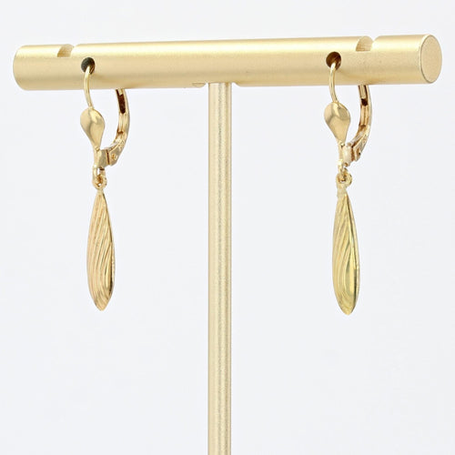 Boucles d'oreilles Boucles d'oreilles gouttes d'or strié 58 Facettes 19-456F