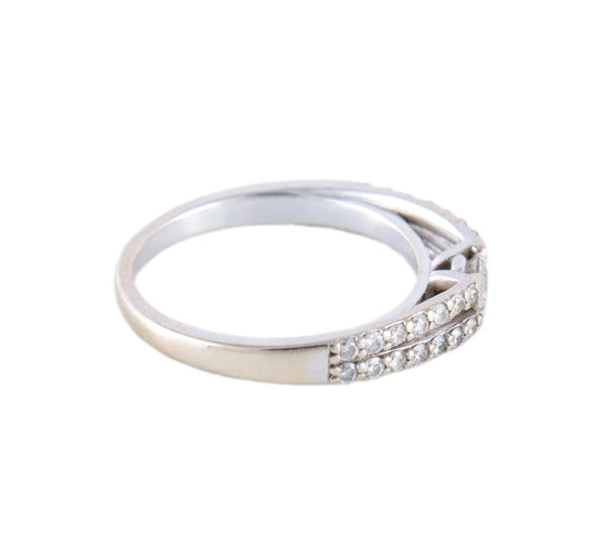 Bague BAGUE OR BLANC & DIAMANTS 58 Facettes BO/220060 NSS-STA