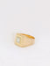 Bague 56.5 Bague chevalière Or jaune Diamants 58 Facettes J142