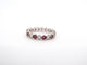Bague 54 bague alliance 10 diamants et rubis empilable t54 or blanc 18k 58 Facettes 256926