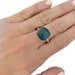 Ring 55 Pomellato ring, "Nudo Maxi", pink gold, white gold, blue london topaz. 58 Facettes 31117