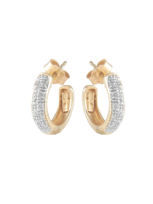Boucles d'oreilles Or Jaune / Diamants BOUCLES D'OREILLES "DEMI-CRÉOLES" OR & DIAMANTS 58 Facettes BO/220018