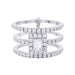 Ring 54 Edouard Nahum ring, Emerald Trilogy, diamonds, white gold. 58 Facettes 32515