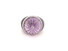 Bague 48 bague dome pierre amethyste en or blanc 18k 13gr t48 sertie de 50 diamants 58 Facettes 253465