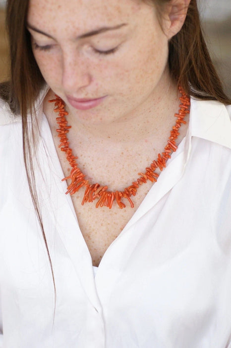 Collier Collier branche corail fermoir or rose 58 Facettes