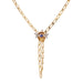 Long necklace in old gold twisted oval curb chain and its slider 58 Facettes CVCO11-22-085