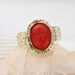 Ring 51 Old coral cameo ring 58 Facettes 23-346B