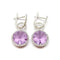 Boucles d'oreilles Boucles d'oreilles améthystes diamants or blanc 58 Facettes