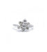 Ring 52 / White/Grey / 750‰ Gold Marguerite Diamond Ring 58 Facettes 210185R