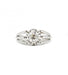 Ring 57 / White/Grey / 750‰ Gold and 950‰ Platinum Diamond Ring 0.94ct 58 Facettes 220149R
