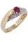Bague 59 BAGUE MODERNE RUBIS ET DIAMANTS 58 Facettes 071691