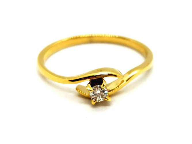 Bague 54 Bague Solitaire Or jaune Diamant 58 Facettes 1186467CN