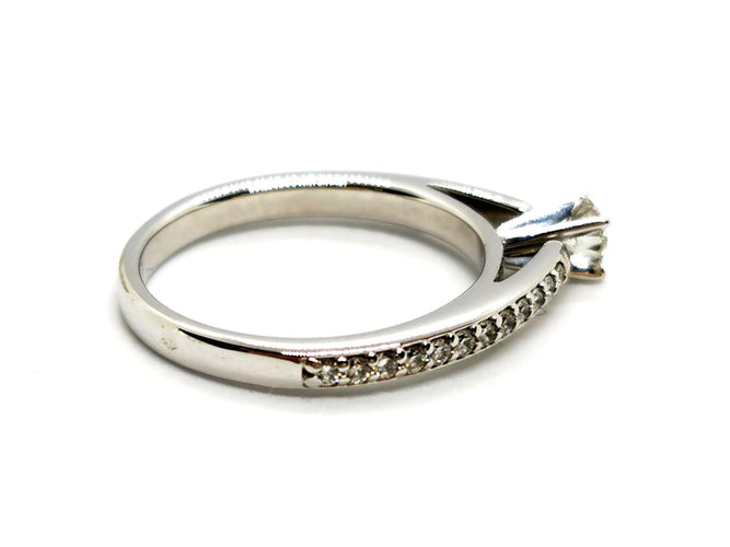 Bague 53 Bague Solitaire Or blanc Diamant 58 Facettes 1161915CN