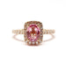 Ring Pink spinel diamond ring in pink gold 58 Facettes