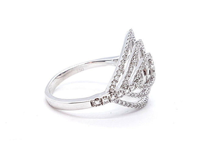 Bague 53 Djula Bague Or blanc Diamant 58 Facettes 00614CN