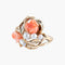 Bague Or Jaune / Corail / 54.5 BAGUE "ROSE" OR, PERLE & CORAIL 58 Facettes BO/220026/27