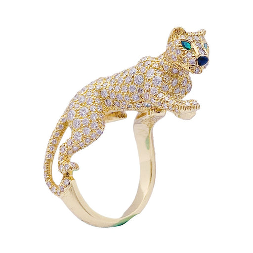 Ring 52 Cartier High Jewelry Ring, “Panthère de Cartier”, yellow gold, diamonds. 58 Facettes 33534