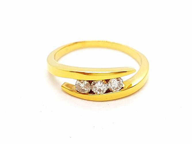 Bague 55 Bague Or jaune Diamant 58 Facettes 06318CD