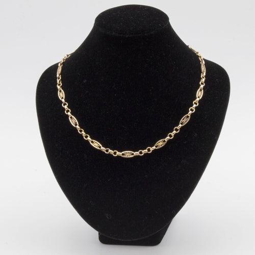 Collier Chaine ancienne de montre en or rose 58 Facettes 21-787