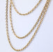 Antique gold long necklace with chiseled mesh 58 Facettes 21-766