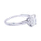 Bague 52 Bague solitaire en or blanc, diamant 1,36 carat. 58 Facettes 32183