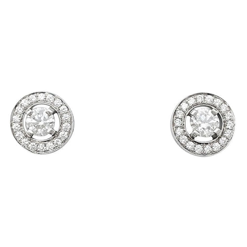 Boucles d'oreilles Boucles d'oreilles Boucheron,"Ava", or blanc et diamants. 58 Facettes 30825