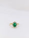 Ring 63 Marguerite ring Yellow gold Oval emerald Diamonds 58 Facettes J205