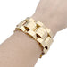 Bracelet Tank bracelet in pink gold and yellow gold. 58 Facettes 33344