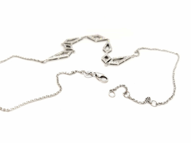 Collier Collier Or blanc Diamant 58 Facettes 578815RV