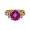 Bague 50 Bague en or rose saphir rose 2,84 carats, diamants. 58 Facettes 31031