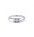 Ring 50 / White/Grey / 750‰ Gold Trilogy Diamond Ring 58 Facettes 220593R