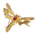 Broche Broche avec rubis et demi-perles de rocaille 58 Facettes 22279-0308