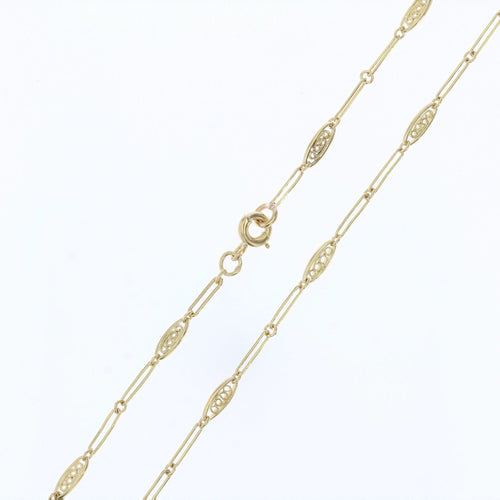 Collier Chaîne or jaune maillons filigranés 58 Facettes 19-458B