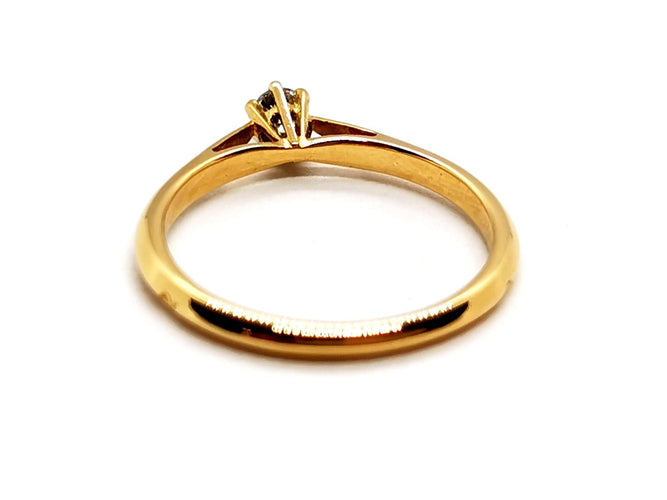 Bague 54 Bague Solitaire Or jaune Diamant 58 Facettes 1292148CN