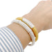 Duo bracelet of vintage yellow and white gold bangles, diamonds. 58 Facettes 33078
