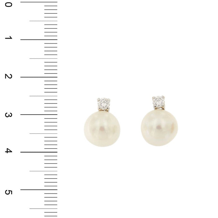 Boucles d'oreilles Boucles d'oreilles perles et diamants 58 Facettes 33227