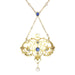 Collier Pendentif, diamants, saphirs, perles 58 Facettes 19259-0041