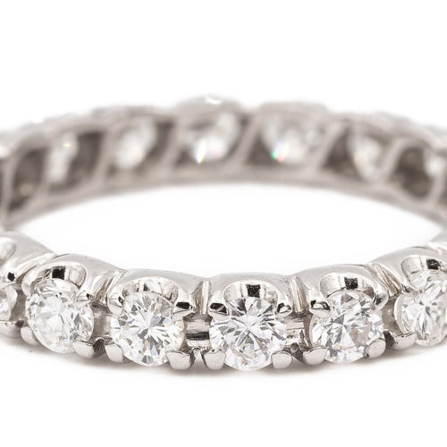 Bague 53 Bague Alliance américaine Or blanc Diamant 58 Facettes 2381420CN