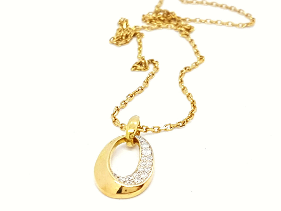 Collier Collier Chaîne + pendentif Or jaune Diamant 58 Facettes 05792CD