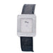 Poiray Watch, “Ma Première”, steel and diamonds on leather. 58 Facettes 32519