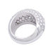 Ring 56 Dome ring, white gold, diamonds. 58 Facettes 32892