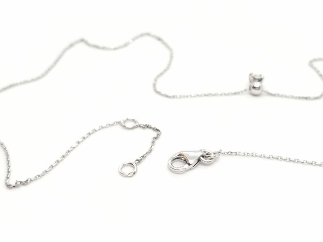 Collier Collier Chaîne + pendentif Or blanc Diamant 58 Facettes 579137RV